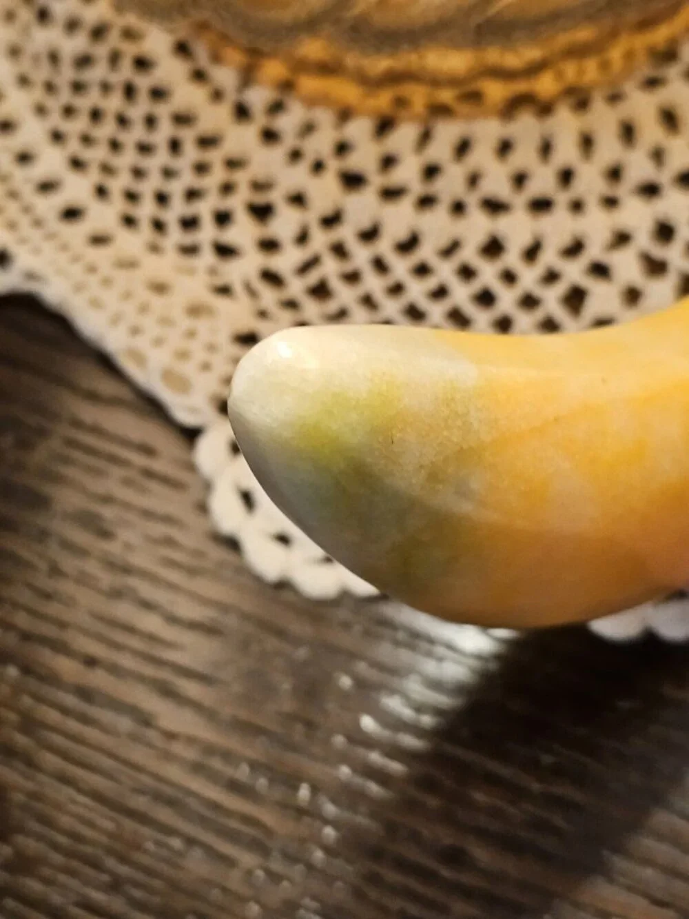 Vintage Italian Alabaster Yellow and Green Banana Stone Marble Fruit